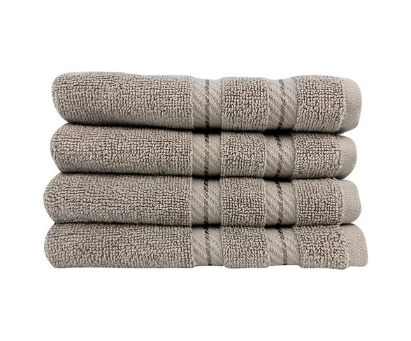 4pc Antalya Turkish Washcloth Towels Set Gray - Makroteks