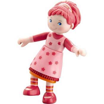 HABA Little Friends Lilli - 4" Dollhouse Toy Figure with Pink Hair