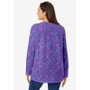 Woman Within Plus Size Perfect Printed Long-Sleeve Crewneck Tee - 3 of 4