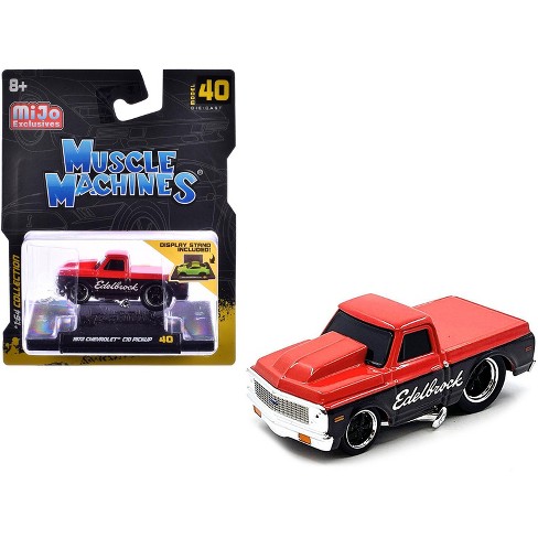 1972 Chevrolet C-10 Pickup Truck Red and Black "Edelbrock" 1/64 Diecast Model Car by Muscle Machines - image 1 of 3