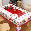 Christmas Decorations for Home Indoor Table Decor Table Cloths Rectangle 60 x 120 Inch, Santa Claus Winter Farmhouse Tablecloth for Banquet Party - 4 of 4