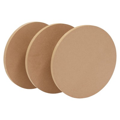Bright Creations 3 Pack Unfinished 12 Inch Round Wood Circles for Craft Supplies