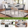 5-Piece Dining Set with a Square Table and 4 Upholstered Chairs - 3 of 4