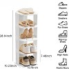 Space-Saving Shoe Rack for Small Spaces - Vertical Plastic Organizer Fits in Narrow Entryways & Closets, Free-Standing Design - 3 of 4