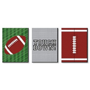 Big Dot of Happiness End Zone - Football - Sports Themed Wall Art and Kids Room Decorations - Gift Ideas - 7.5 x 10 inches - Set of 3 Prints - 1 of 4