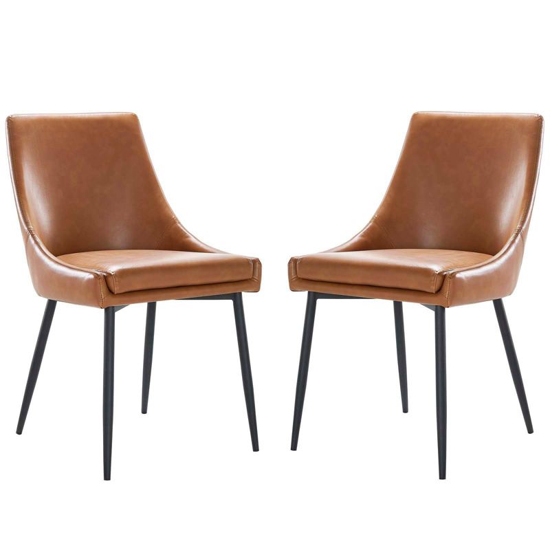 Set of 2 Viscount Vegan Leather Dining Chairs - Modway, 1 of 8