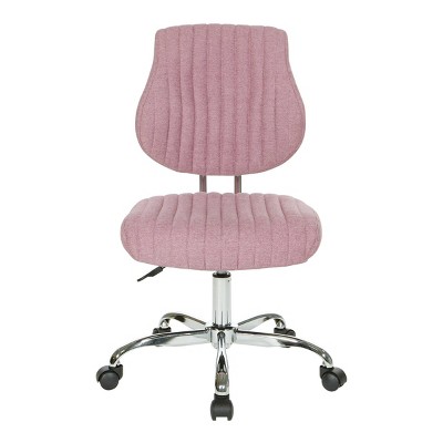 Ergonomic Mesh and Metal Task Chair in Orchid with Swivel Base