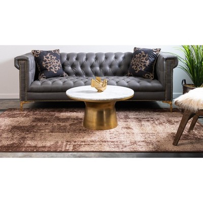 Autumn Collection Brown Synthetic Rectangular Area Rug