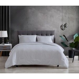 Kate Aurora Dorm Accents Preston Herringbone 7 Piece Bed in a Bag Comforter and Sheet Set - 1 of 4