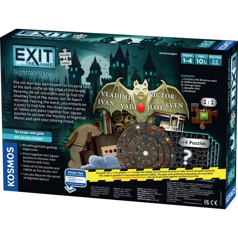 EXIT: Nightfall Manor (with Puzzle), 3 of 4