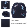 Disney Stitch Printed Character Patches Navy Cuff Beanie - 2 of 4