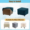 Unique Bargains Elastic Living Room Bedroom Square Foot Stool Cover - 4 of 4