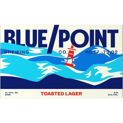 Blue Point Toasted Lager Beer - 15pk/12 fl oz Cans