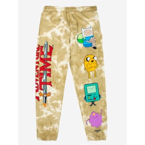 Adventure Time Puff Print Characters Adult Tie-Dye Sweatpants - 1 of 4