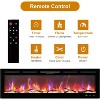 60 Inch Electric Fireplace Inserts, Recessed Electric Fireplace Wall Mounted with Multicolor Flame - 2 of 4