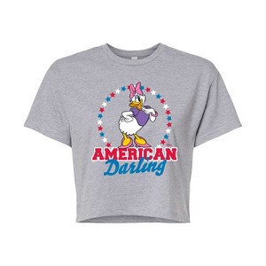 Women's - Disney - American Darling Daisy Cropped Graphic T-Shirt - 1 of 4