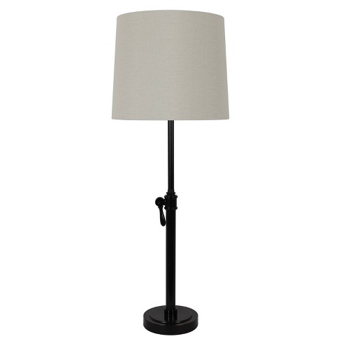 White Shade Costzon Floor Lamp Swing Arm Lamp w/Shade Built in End Table Includes 2 USB Ports