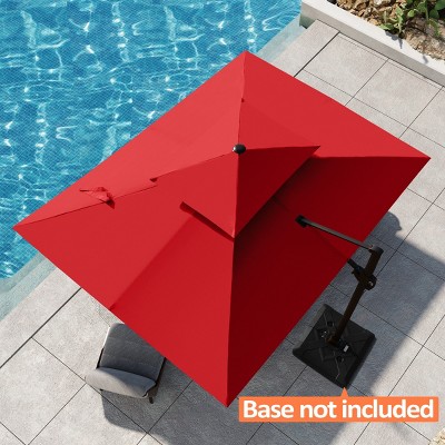 Pellebant 9 x 12 ft Outdoor Shade Parasol Patio Offset Cantilever Umbrella