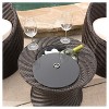 Belize Round Wicker Side Table with Ice Bucket Brown - Christopher Knight Home: Patio Accent, No Assembly Required - image 4 of 4