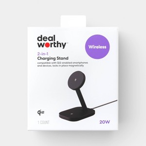2-in-1 15W Charging Stand - dealworthy™ Black - 1 of 4