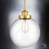 Urban Ambiance Luxury Vintage Pendant,  12-3/4"H x 9-3/4"W,  Native Brass Finish, UHP2643 - 3 of 4