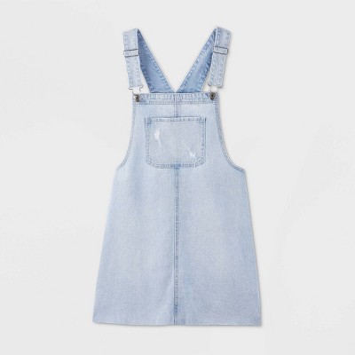 denim pinafore dress target