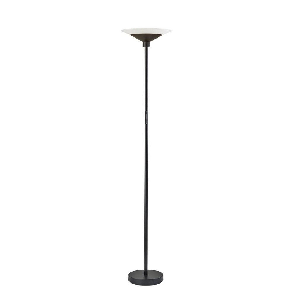 Photos - Floodlight / Street Light Adesso Solar Torchiere  Black (Includes LED Light Bulb)