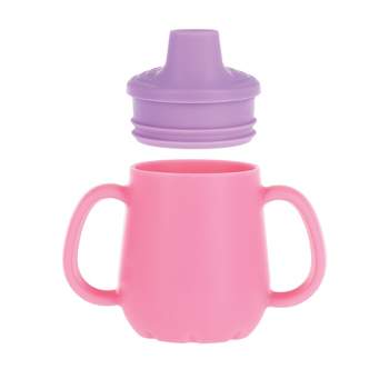 Nuby 2oz 2 Handle Silicone Sippy Cup with Spout Lid - Girl