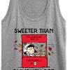 Women's - Peanuts - Sweeter Than Pumpkin Pie Graphic Racerback Tank - 2 of 4