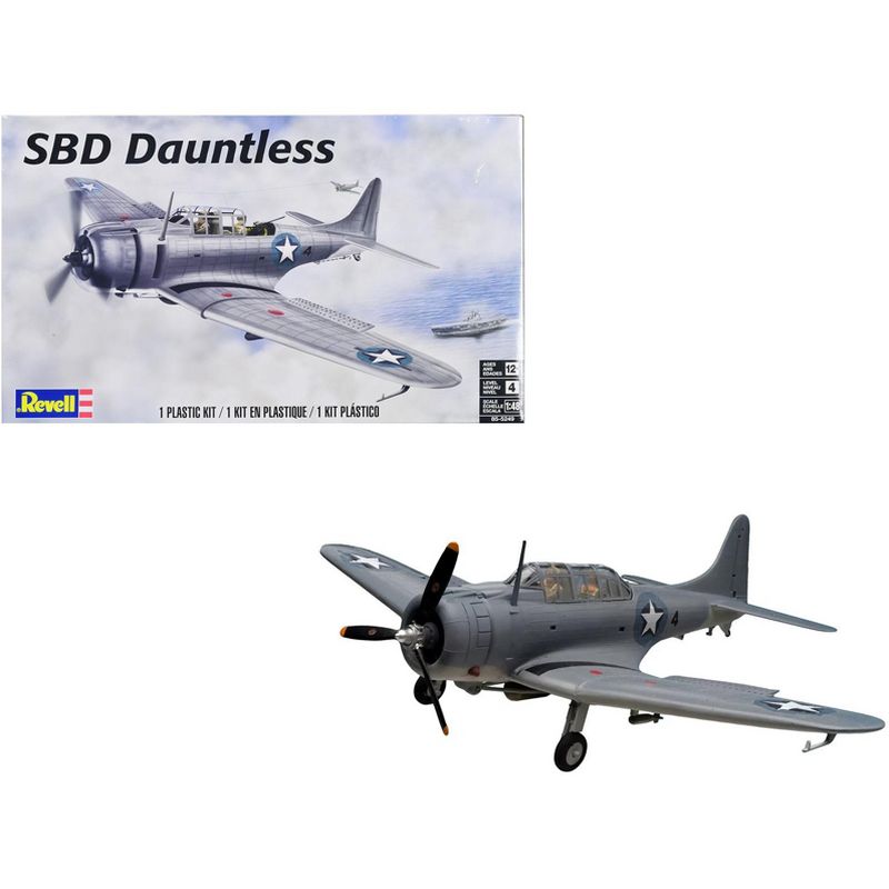 Level 4 Model Kit Douglas SBD Dauntless Bomber Aircraft 1/48 Scale Model by Revell, 1 of 7