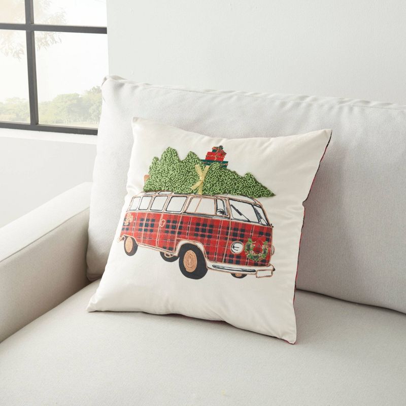 18&#34;x18&#34; VW Van Holiday Square Throw Pillow - Mina Victory, 4 of 6