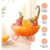 Folkulture Resin Fruit Bowl for Kitchen Counter, 9" Orange Burst and Pink Resin Decorative Bowl, Centerpiece Table Decorations - 3 of 4