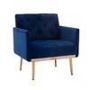 LOVMOR Modern Accent Chair w/Rose Golden feet & Upholstered,leisure single sofa for Living Room Bedroom Office - 4 of 4