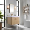PROOX MinimalGrace Single Sink Floating Oak Bath Vanity with White Resin Top - 3 of 4