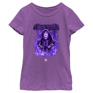 Girl's WWE Undertaker Purple Flames T-Shirt - 1 of 4