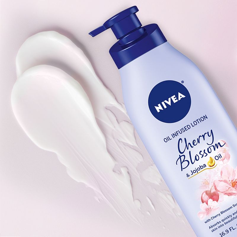 Nivea Oil Infused Body Lotion with Cherry Blossom and Jojoba Oil - 16.9 fl oz, 3 of 12