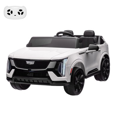 2 Seater Ride on Car for Kids, 24V Licensed Cadillac Electric Car Toy, Ride on Truck with Remote Control, Suspension, Music, LED