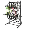 Freestanding Bike Rack for 5 Bicycles, Vertical Bike Rack with 300 Lbs Capacity, Adjustable Height Indoor Bike Storage Rack, Black - 4 of 4