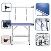 UbMelt Folding Pet Grooming Table with Adjustable Arms,Nooses,Mesh Tray for Medium/Large Dogs,Blue - 4 of 4