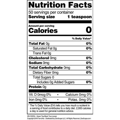 TerraVita Green Tea Black Tea (Loose) (8 oz, ZIN: 533554, 2-Pack) : Target