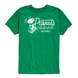 Boys' - Peanuts - Records Dancing Snoopy Short Sleeve Graphic T-Shirt - 1 of 4