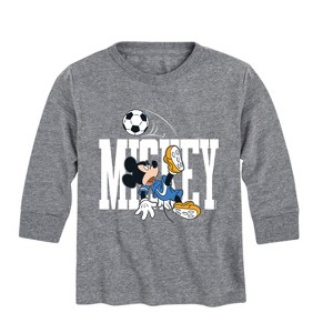 Boys' - Disney - Mickey Soccer Long Sleeve Graphic T-Shirt - 1 of 4