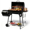 Karl Home Barrel Charcoal Grill with Offset Smoker and Warming Rack Outdoor BBQ Grill for Backyard Patio Parties - 2 of 4