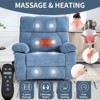 PAGED Power Lift Recliner Chair, Heating Massage Chair with Cup Holder and Side Pocket, Chenille Accent Chair for Bedroom, Living Room - 2 of 4