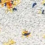 aqua, burnt orange, gray, off white, mustard, navy