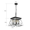 Farmhouse 4-Lights Vintage  Metal Pendant Light, Antique Chandeliers,Ceiling Lights Light Fixtures -The Pop Home - 3 of 4