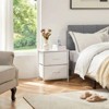 SKRAN Dresser For Bedroom With 2 Storage Drawers,Dresser Chest Of Drawers Fabric Dresser With Sturdy Steel Frame for Closet With Wood Top, White - 2 of 4