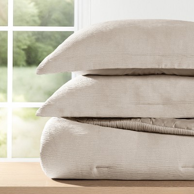 Cloud Weave Textured Comforter Set, Plush All-Season Down Alternative, Ultra Soft, 3-Piece Set - Becky Cameron
