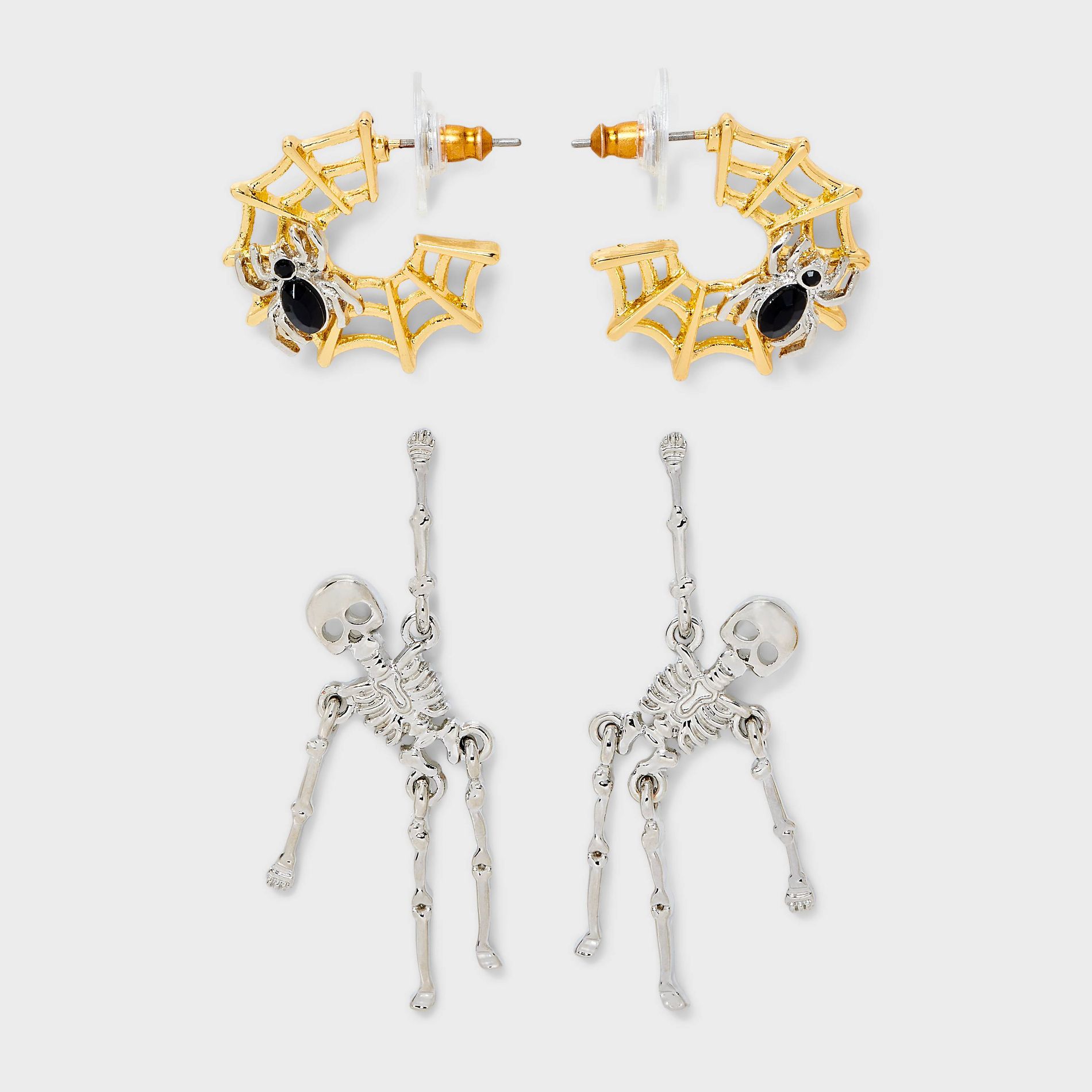 SUGARFIX by BaubleBar Halloween Bone To Be Wild Earring Set - Gold/Silver