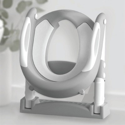 Gray Adjustable Potty Training Seat with Step Ladder